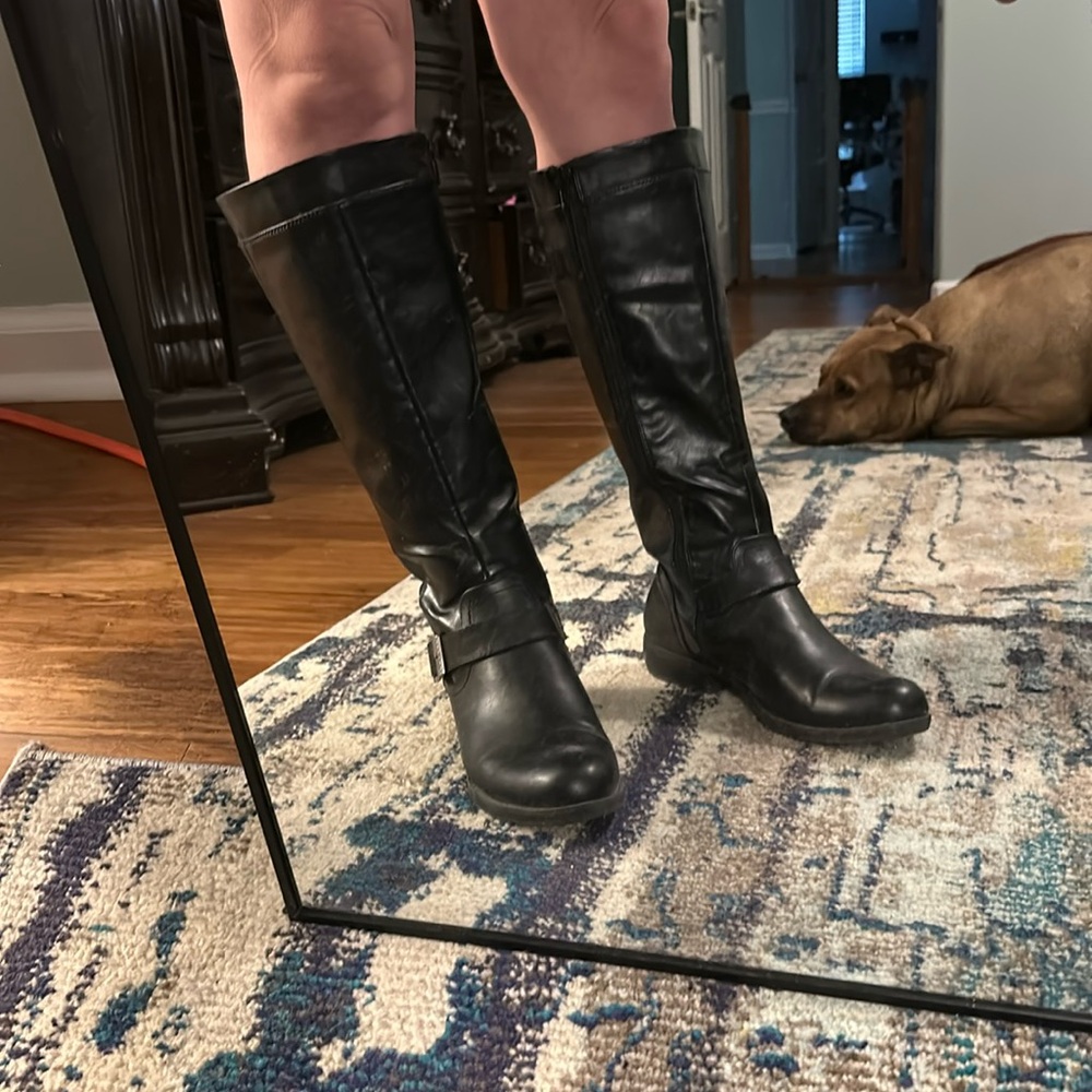 Women’s Black Leather Boots WearEver Jackie 7.5 M